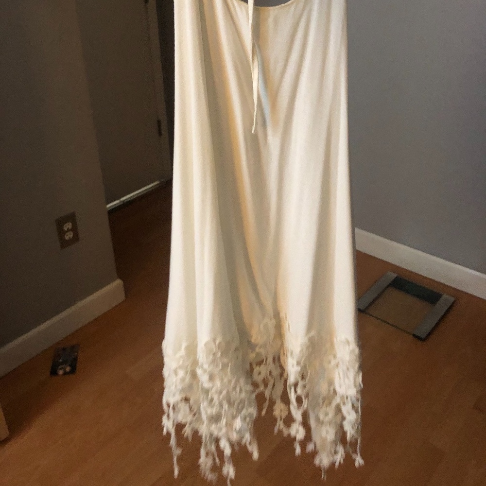 Ocean Drive White halter tie back crochet bottom